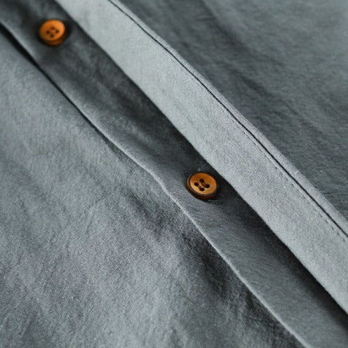Linen Shirt Stand Collar Slim Fit for Men | Perfect for Everyday Wear