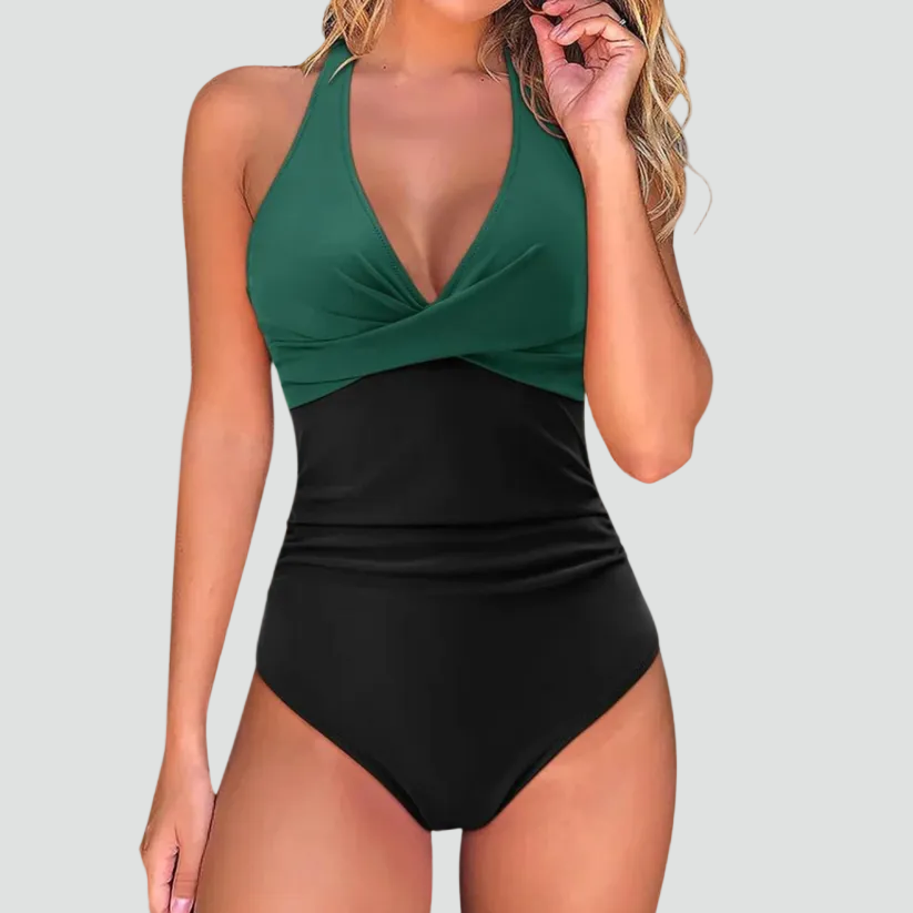 One-Piece Swimsuit V-Neck for Women | Perfect for Swimming