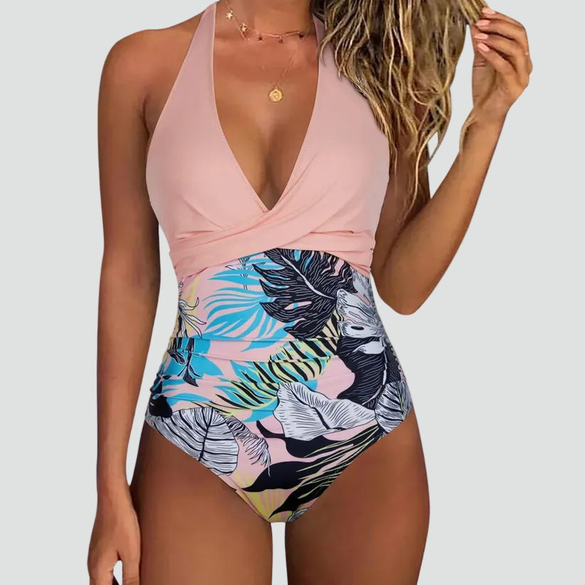 One-Piece Swimsuit V-Neck for Women | Perfect for Swimming