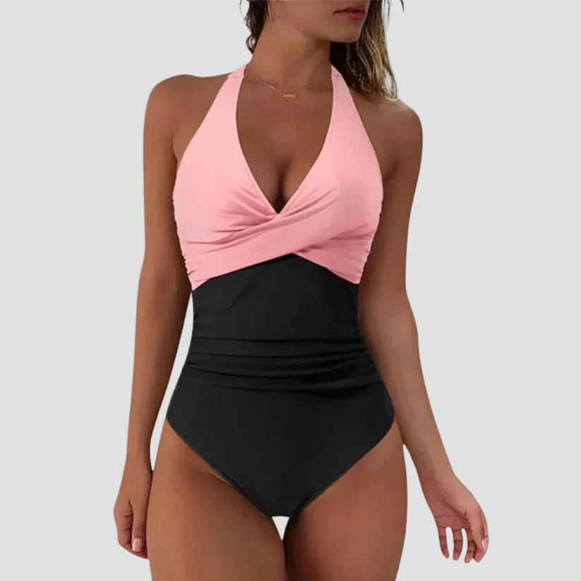 One-Piece Swimsuit V-Neck for Women | Perfect for Swimming