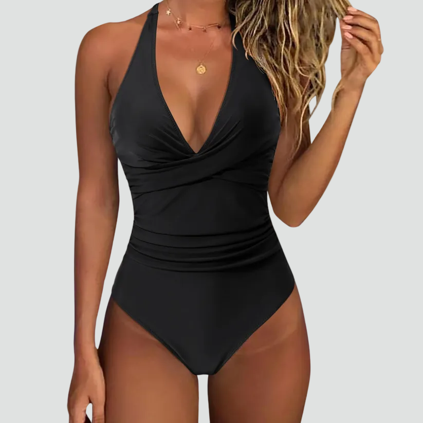 One-Piece Swimsuit V-Neck for Women | Perfect for Swimming
