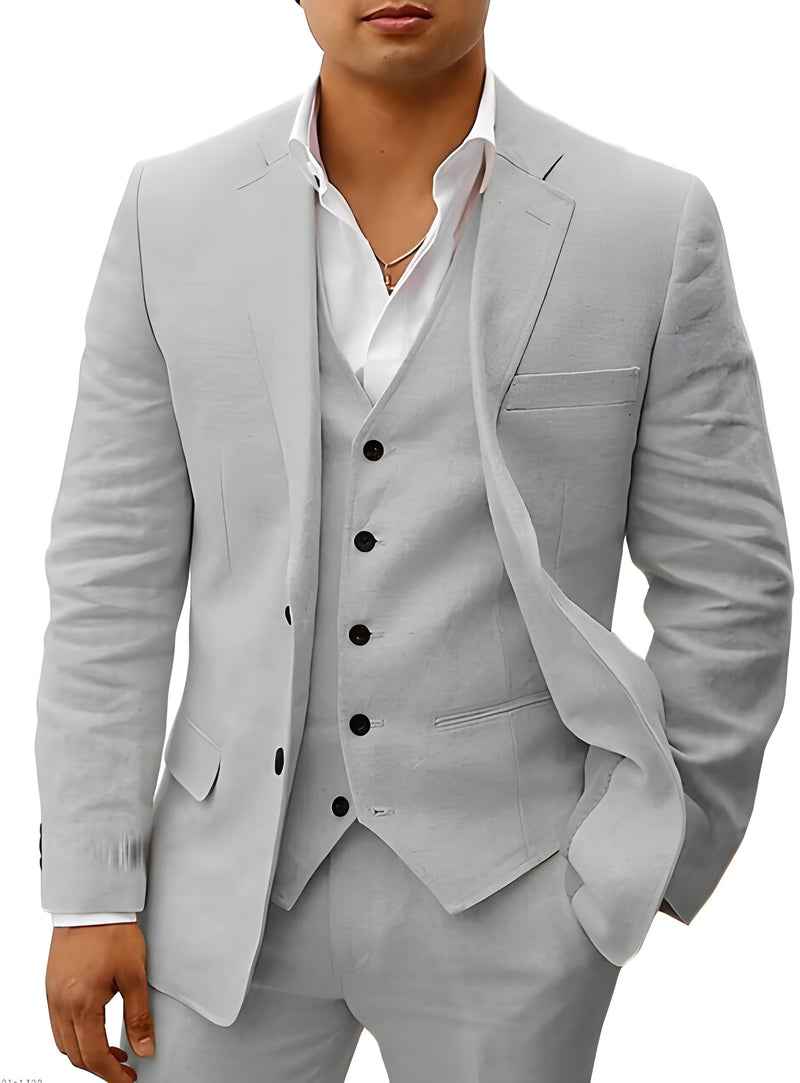 Linen Suit Tailored Fit for Men | Perfect for Weddings