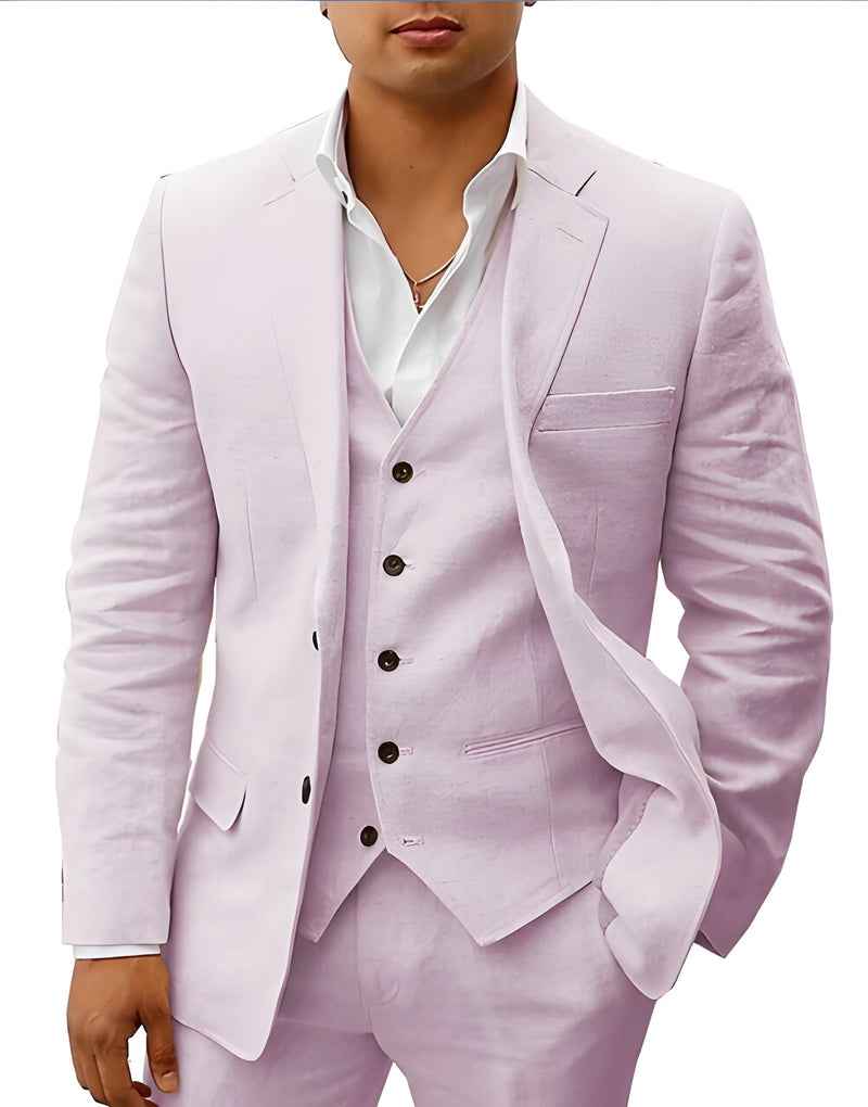 Linen Suit Tailored Fit for Men | Perfect for Weddings
