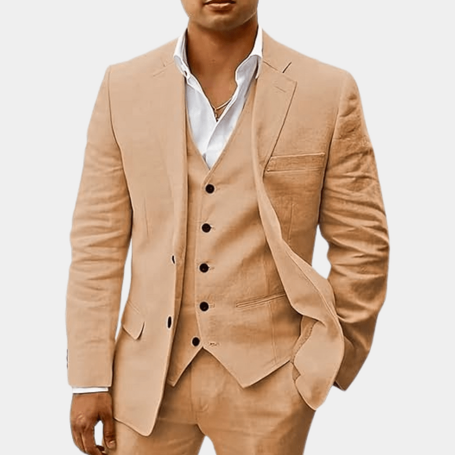 Linen Suit Tailored Fit for Men | Perfect for Weddings