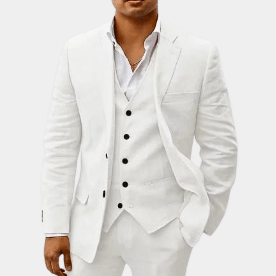 Linen Suit Tailored Fit for Men | Perfect for Weddings