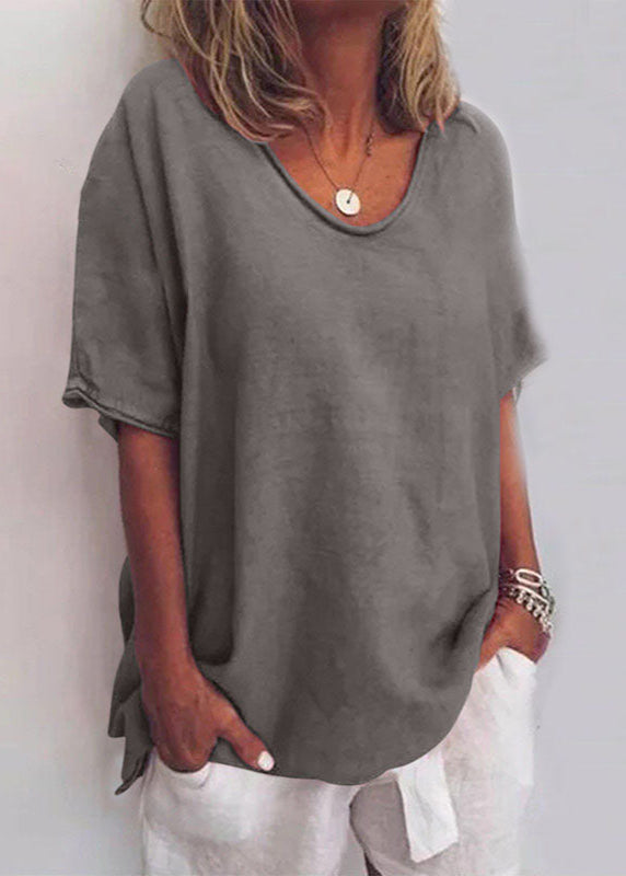 Blouse Loose Fit V-Neck for Women