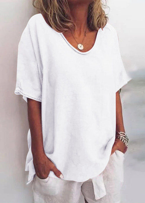 Blouse Loose Fit V-Neck for Women