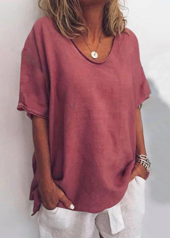 Blouse Loose Fit V-Neck for Women