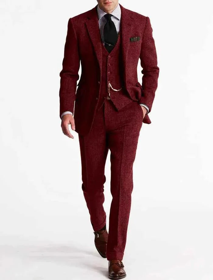 Three-Piece Suit Tailored Fit for Men | Perfect for Weddings