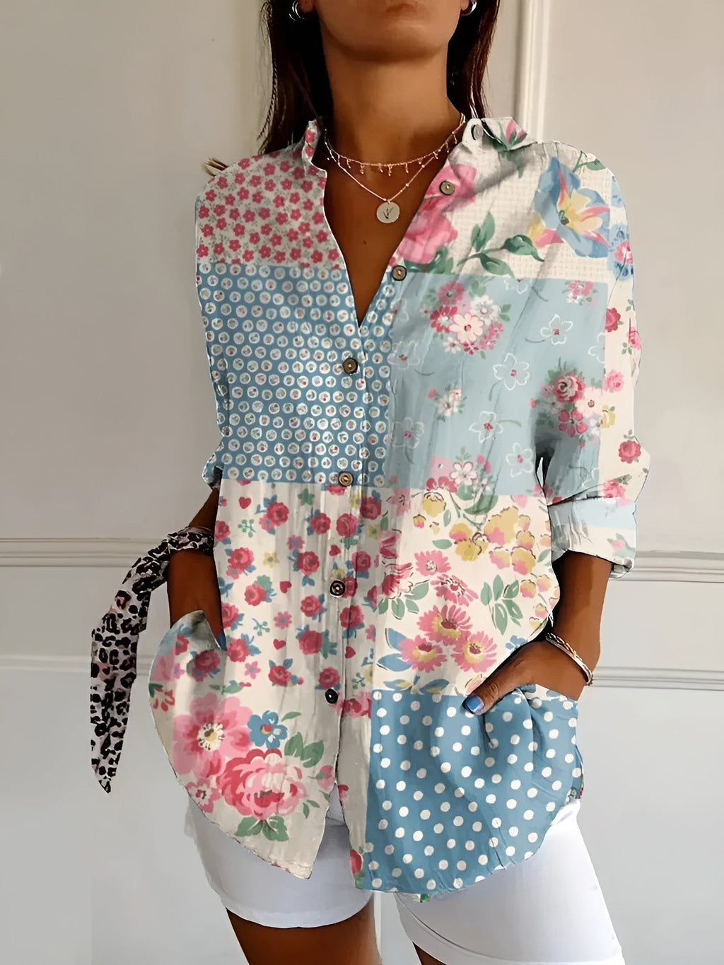 Button-Up Shirt Floral Print for Women | Perfect for Everyday Wear