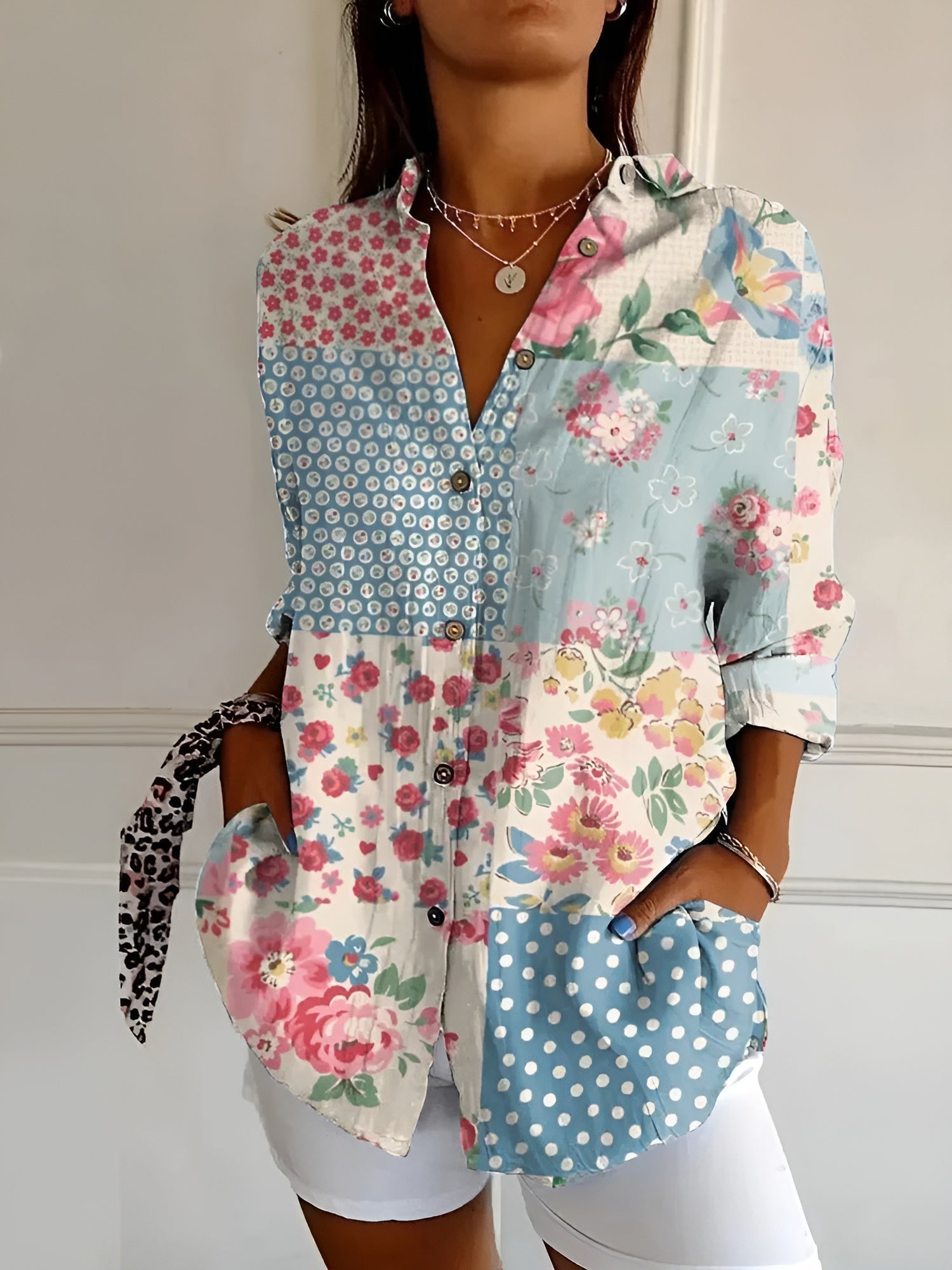 Button-Up Shirt Floral Print for Women | Perfect for Everyday Wear