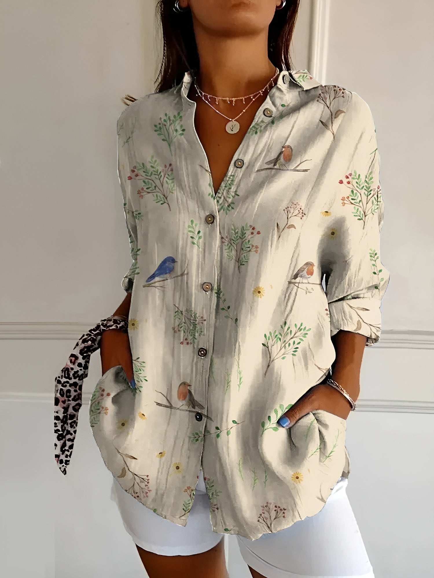 Button-Up Shirt Floral Print for Women | Perfect for Everyday Wear