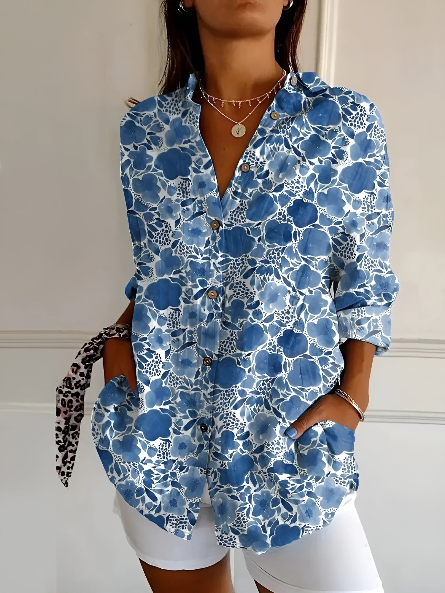 Button-Up Shirt Floral Print for Women | Perfect for Everyday Wear
