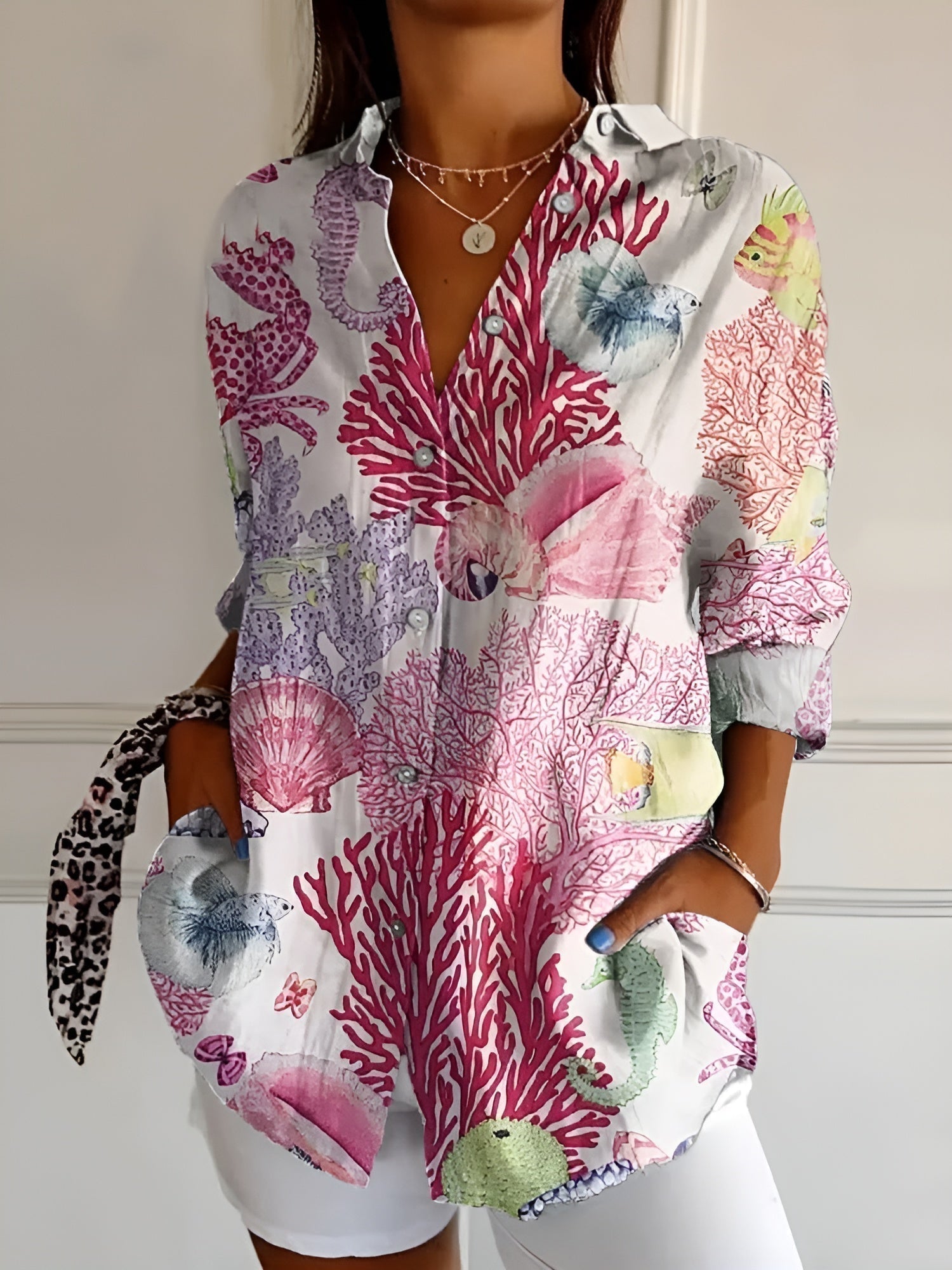 Button-Up Shirt Floral Print for Women | Perfect for Everyday Wear