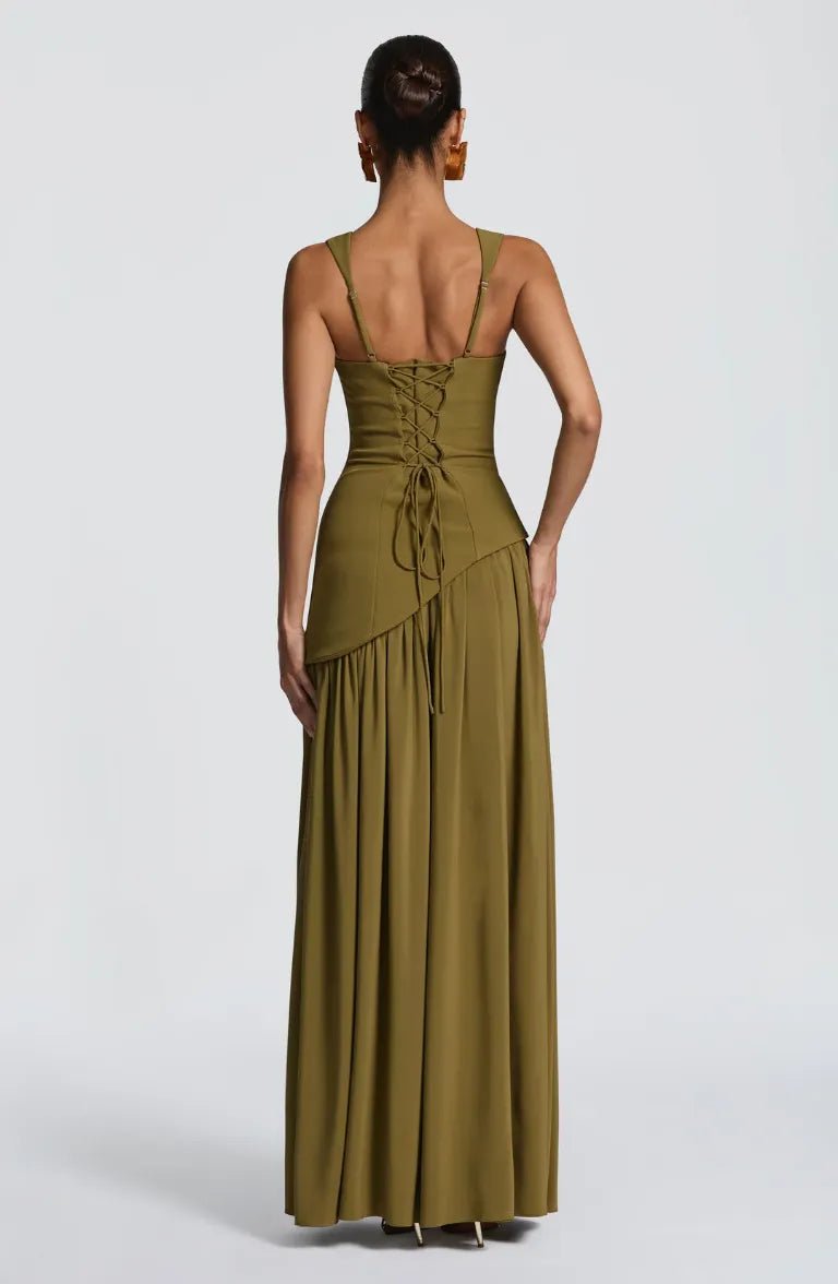 Maxi Dress Sleeveless Fitted-Waist for Women