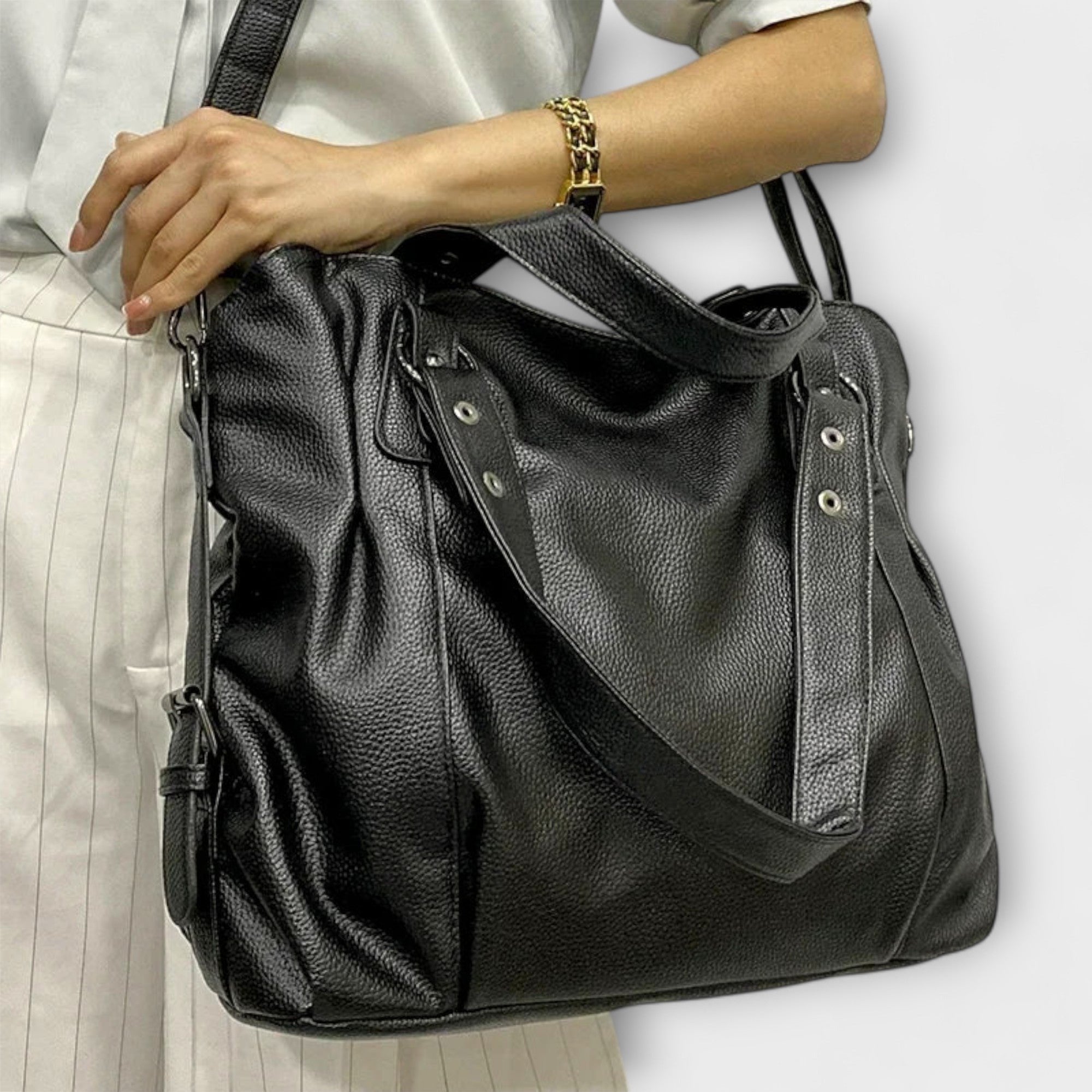 Shoulder Bag Vegan Leather Large Capacity for Women
