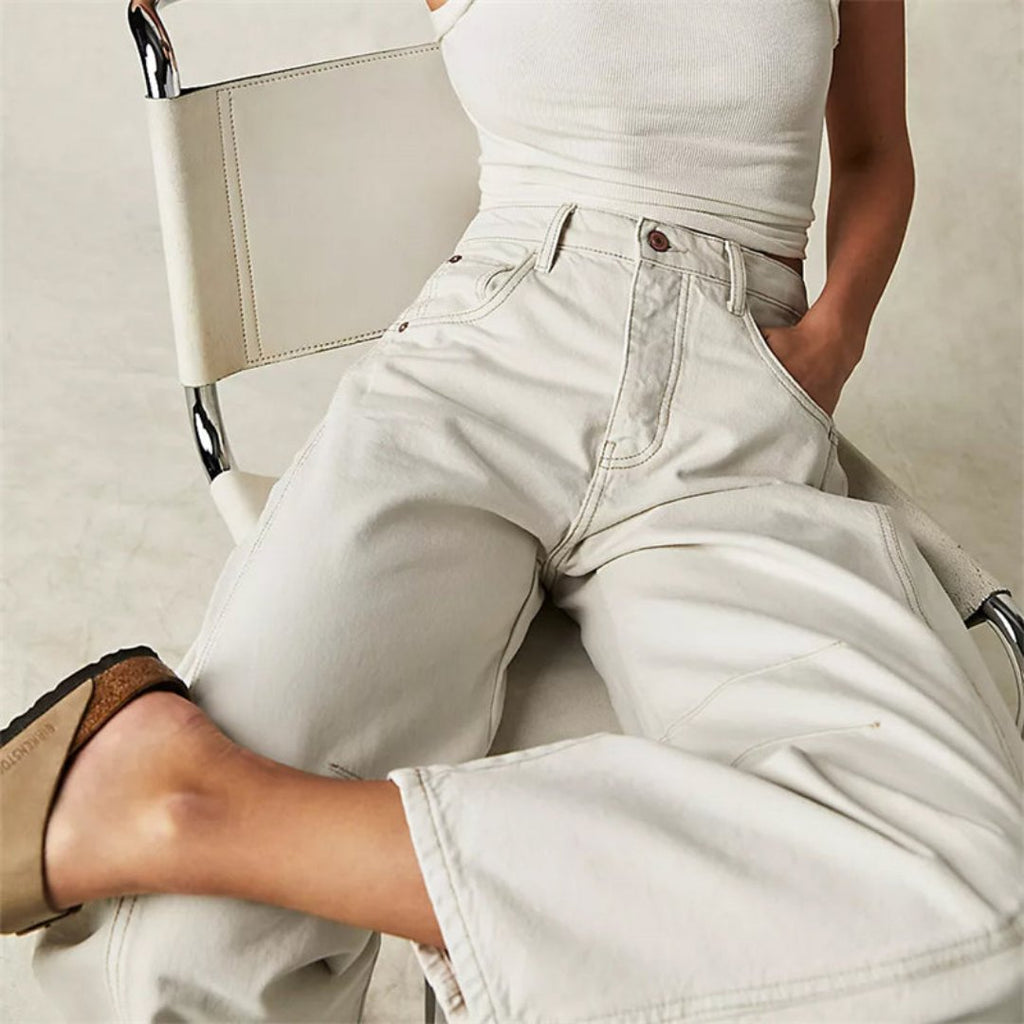 Jeans Mid-Rise Heavyweight Denim Cropped for Women