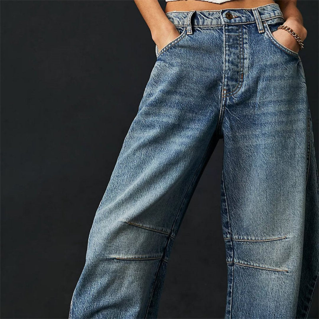 Jeans Mid-Rise Heavyweight Denim Cropped for Women